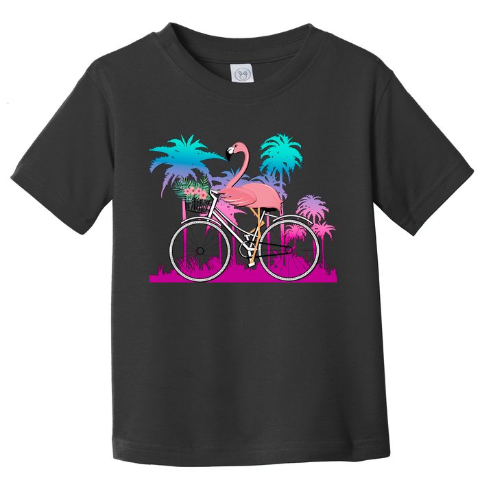 Let's Get Flocked Up Flamingo Riding A Bike Toddler T-Shirt