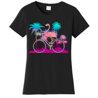 Let's Get Flocked Up Flamingo Riding A Bike Women's T-Shirt