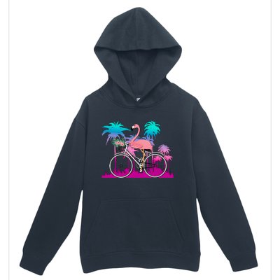 Let's Get Flocked Up Flamingo Riding A Bike Urban Pullover Hoodie