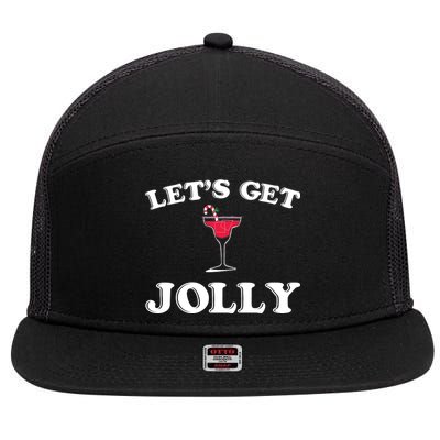 Let's Get Jolly 7 Panel Mesh Trucker Snapback Hat