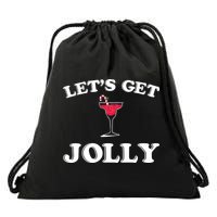 Let's Get Jolly Drawstring Bag