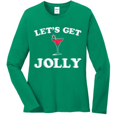 Let's Get Jolly Ladies Long Sleeve Shirt