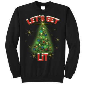 Let's Get Lit Christmas Tree Sweatshirt