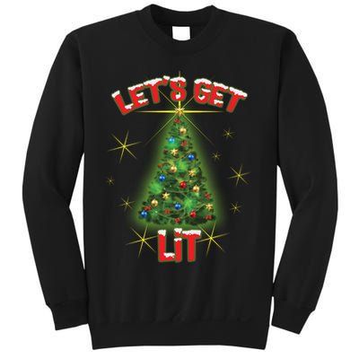 Let's Get Lit Christmas Tree Sweatshirt