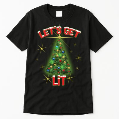 Let's Get Lit Christmas Tree Tall T-Shirt