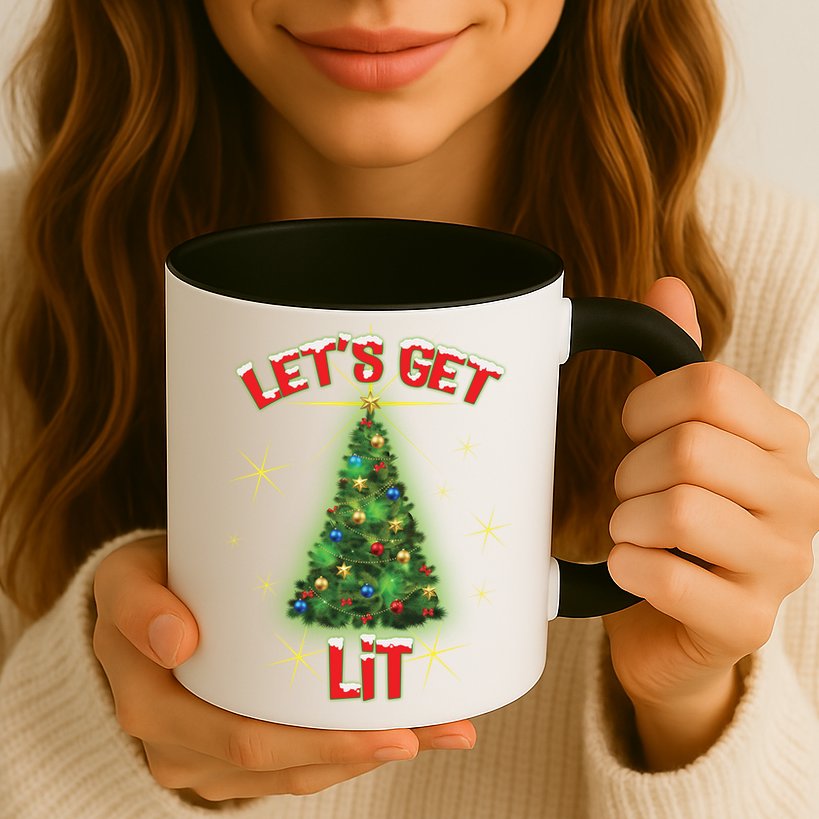 Let's Get Lit Christmas Tree Mug