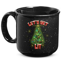 Let's Get Lit Christmas Tree 15oz Campfire Ceramic Mug