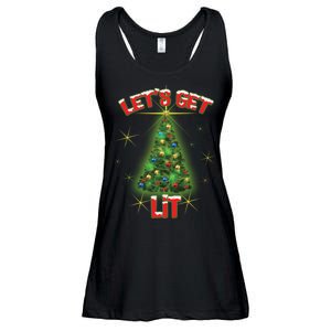 Let's Get Lit Christmas Tree Ladies Essential Flowy Tank