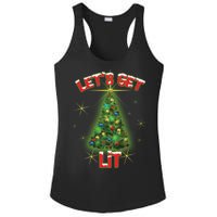 Let's Get Lit Christmas Tree Ladies PosiCharge Competitor Racerback Tank