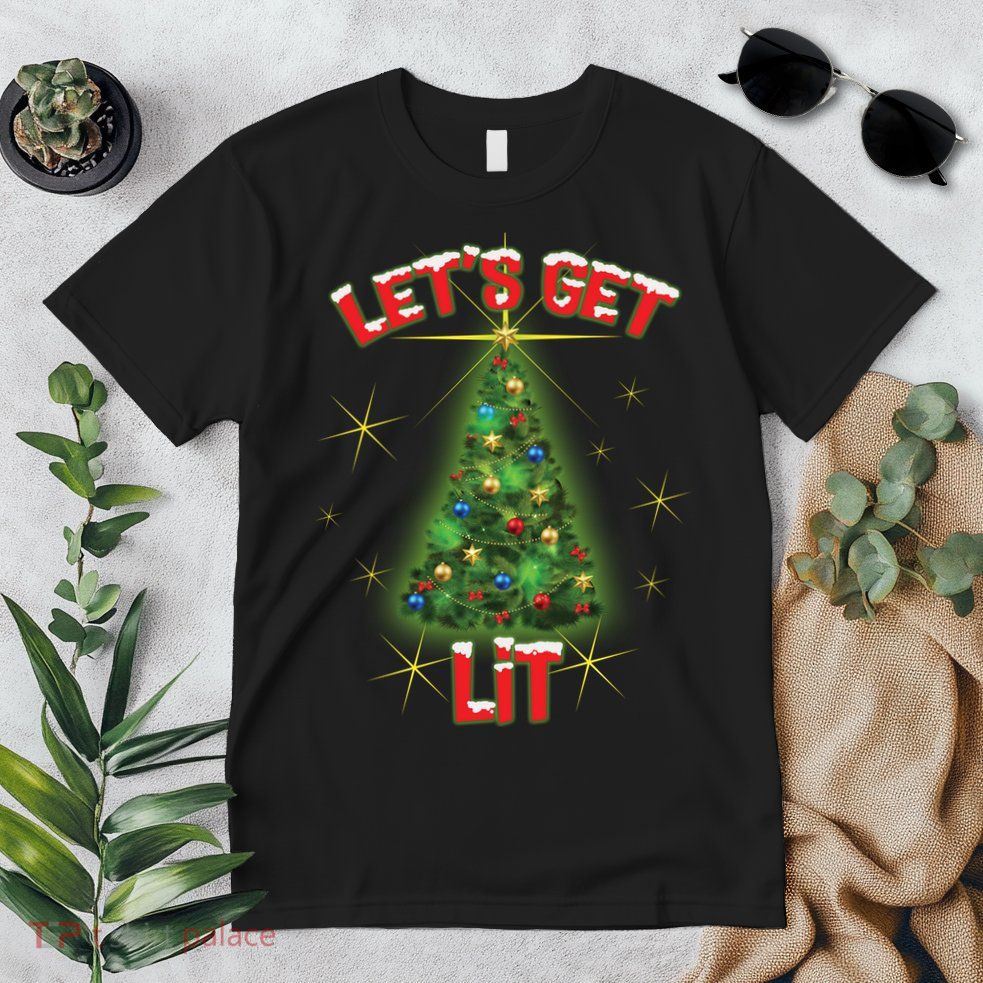 Let's Get Lit Christmas Tree Premium T-Shirt