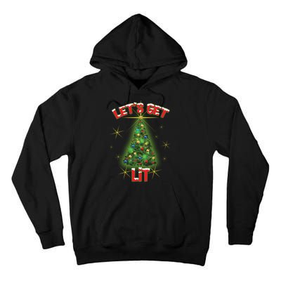 Let's Get Lit Christmas Tree Tall Hoodie