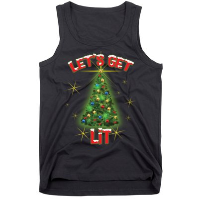 Let's Get Lit Christmas Tree Tank Top