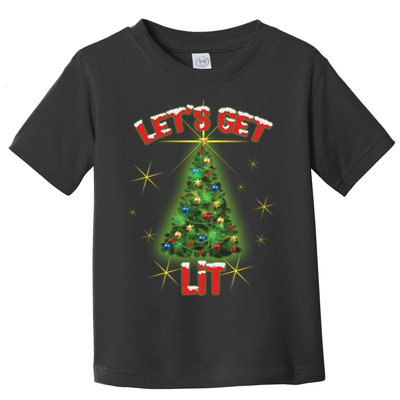 Let's Get Lit Christmas Tree Toddler T-Shirt