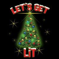 Let's Get Lit Christmas Tree Cropped Pullover Crew