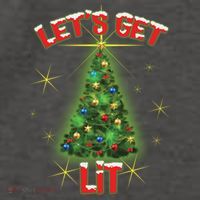 Let's Get Lit Christmas Tree Vector Backpack