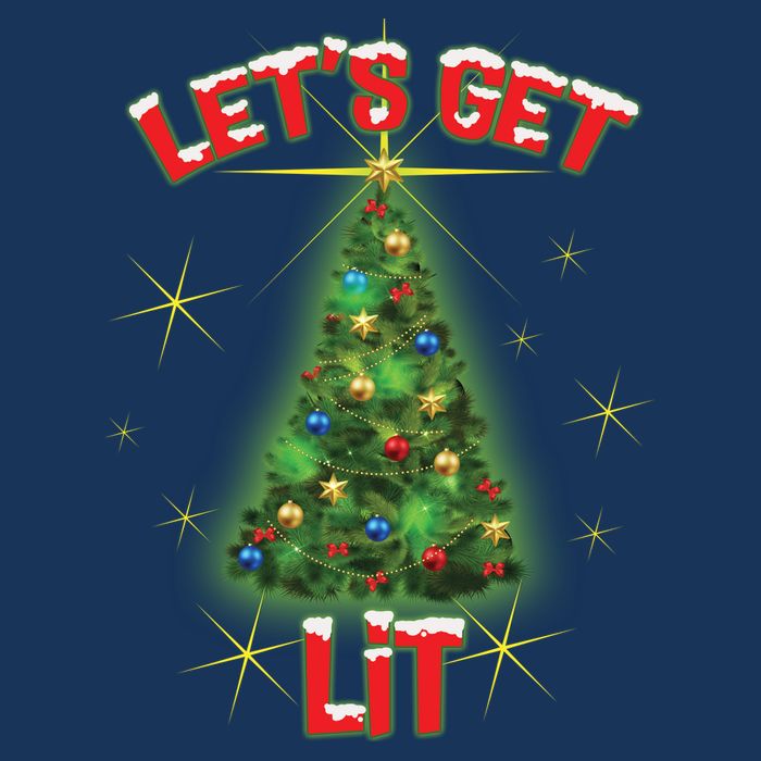Let's Get Lit Christmas Tree Infant Baby Jersey Bodysuit