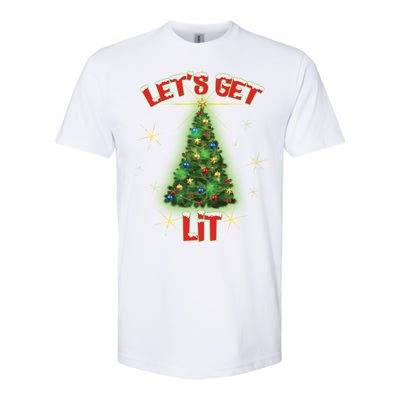 Let's Get Lit Christmas Tree Softstyle® CVC T-Shirt