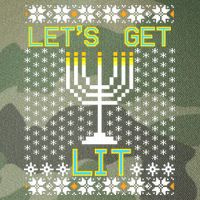 Let's Get Lit Funny Hanukkah Ugly Legacy Tie Dye Trucker Hat