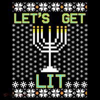 Let's Get Lit Funny Hanukkah Ugly City Backpack