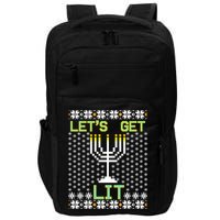 Let's Get Lit Funny Hanukkah Ugly Impact Tech Backpack