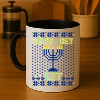Let's Get Lit Funny Hanukkah Ugly Mug