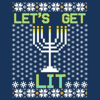 Let's Get Lit Funny Hanukkah Ugly Cool Comfort Performance Bucket Hat