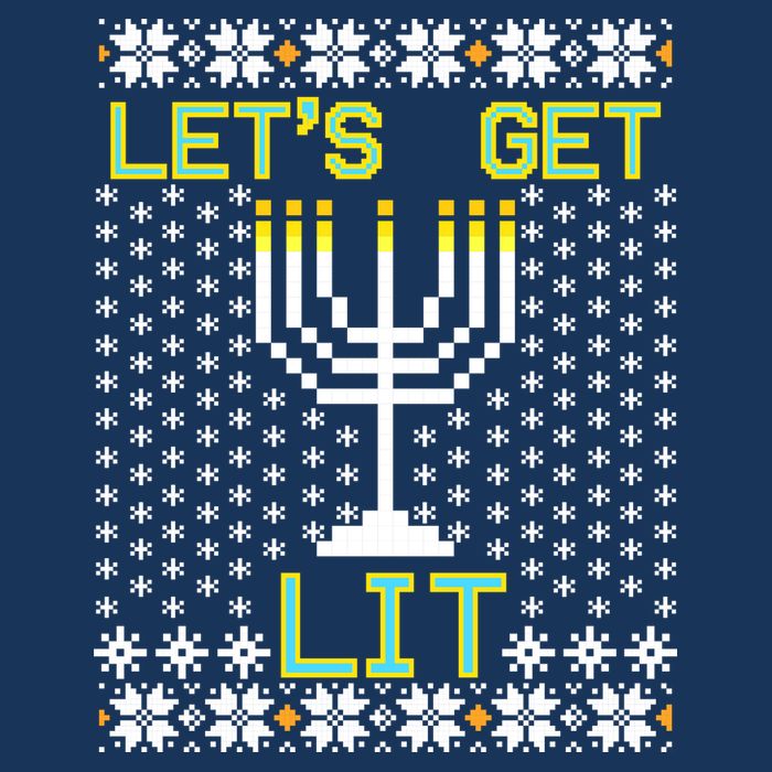 Let's Get Lit Funny Hanukkah Ugly Cool Comfort Performance Bucket Hat