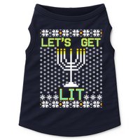 Let's Get Lit Funny Hanukkah Ugly Doggie Tank