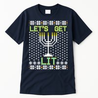 Let's Get Lit Funny Hanukkah Ugly Tall T-Shirt
