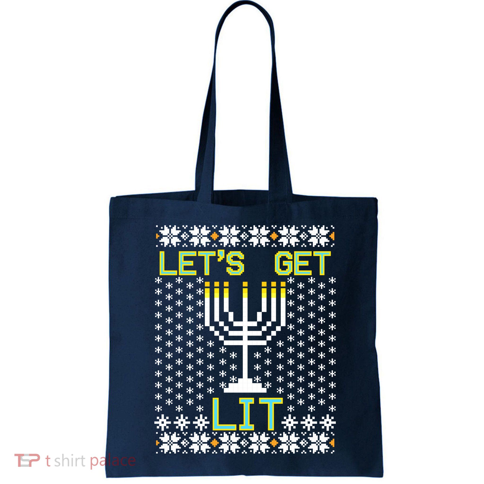 Let's Get Lit Funny Hanukkah Ugly Bag