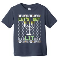 Let's Get Lit Funny Hanukkah Ugly Toddler T-Shirt