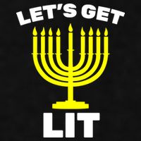 Let's Get Lit Hanukkah Ladies PosiCharge Tri-Blend Wicking Tank
