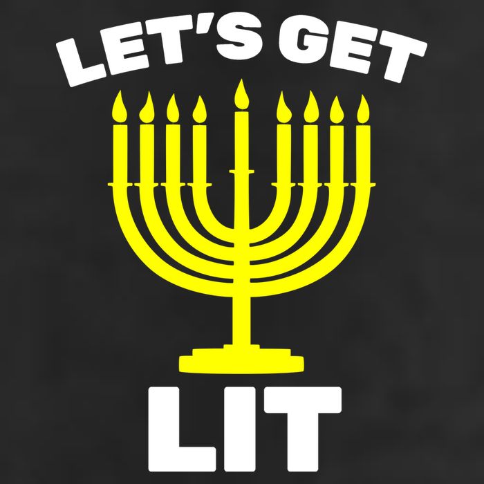 Let's Get Lit Hanukkah Garment-Dyed Fleece Hoodie