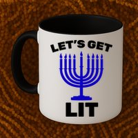 Let's Get Lit Hanukkah Mug