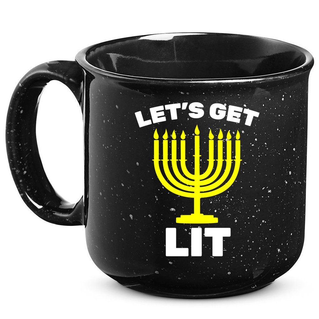 Let's Get Lit Hanukkah 15oz Campfire Ceramic Mug