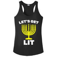 Let's Get Lit Hanukkah Ladies PosiCharge Competitor Racerback Tank