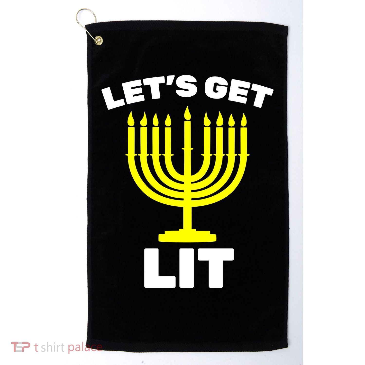 Let's Get Lit Hanukkah Golf Towel