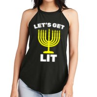 Let's Get Lit Hanukkah Women's Perfect Tri Rocker Tank
