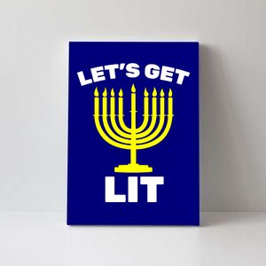 Let's Get Lit Hanukkah Canvas