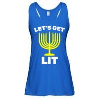 Let's Get Lit Hanukkah Ladies Essential Flowy Tank