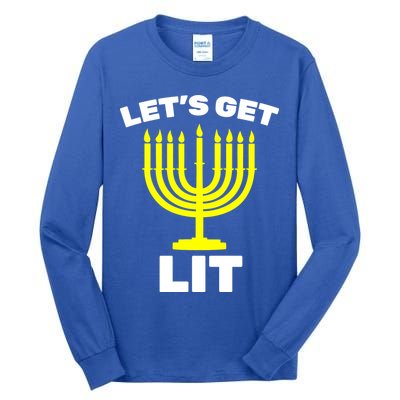 Let's Get Lit Hanukkah Tall Long Sleeve T-Shirt