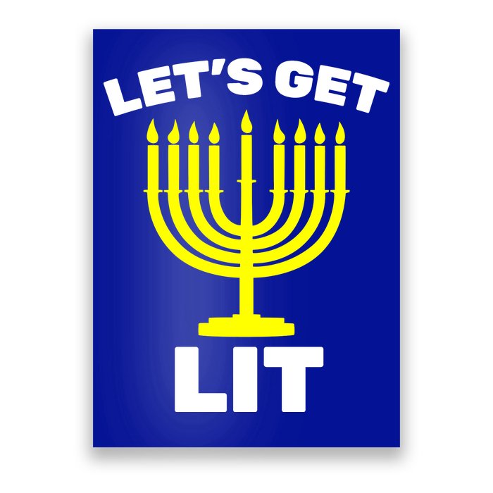 Let's Get Lit Hanukkah Poster