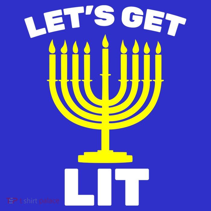 Let's Get Lit Hanukkah Poster
