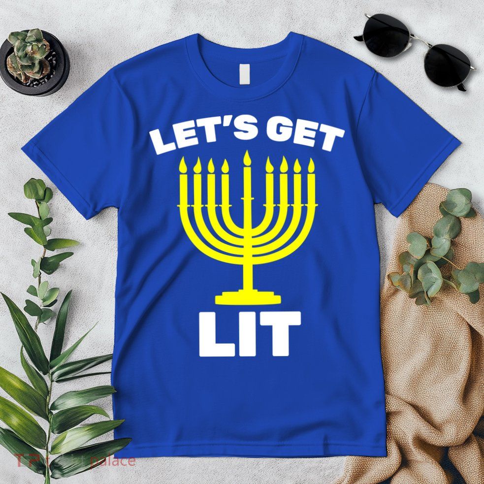 Let's Get Lit Hanukkah Premium T-Shirt