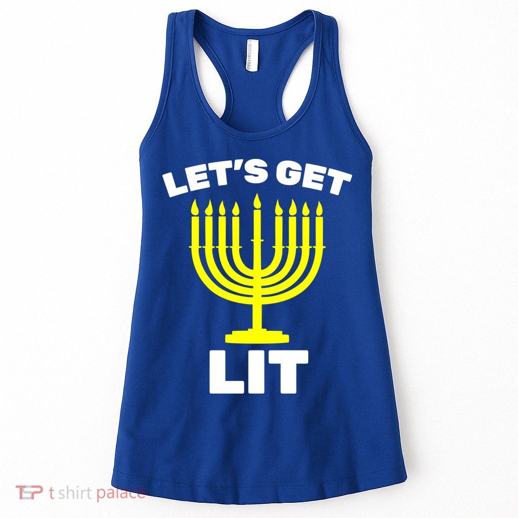 Let's Get Lit Hanukkah Womens Tank Top