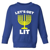 Let's Get Lit Hanukkah Toddler Sweatshirt