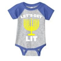 Let's Get Lit Hanukkah Infant Baby Jersey Bodysuit