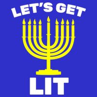 Let's Get Lit Hanukkah Women's V-Neck T-Shirt