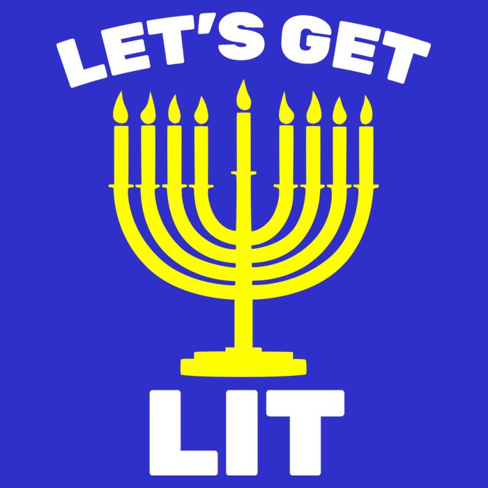 Let's Get Lit Hanukkah Women's V-Neck T-Shirt