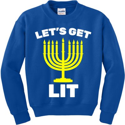 Let's Get Lit Hanukkah Kids Sweatshirt